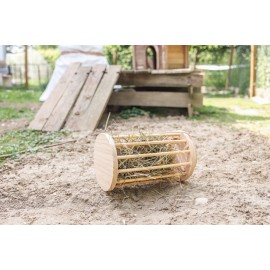 3-in-1 Hay Rack for Rabbits and Rodents – Standing, Rolling, and Hanging (25x15 cm)