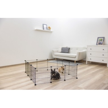 Parque Modular para Exterior e Interior – 12 Elementos de Rejilla (35x35 cm)