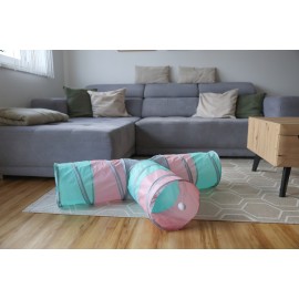 Tunel Triangular Turquesa/Rosa/Gris